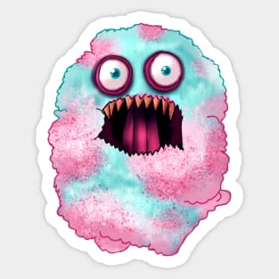 Cotton Candy Monster Sticker